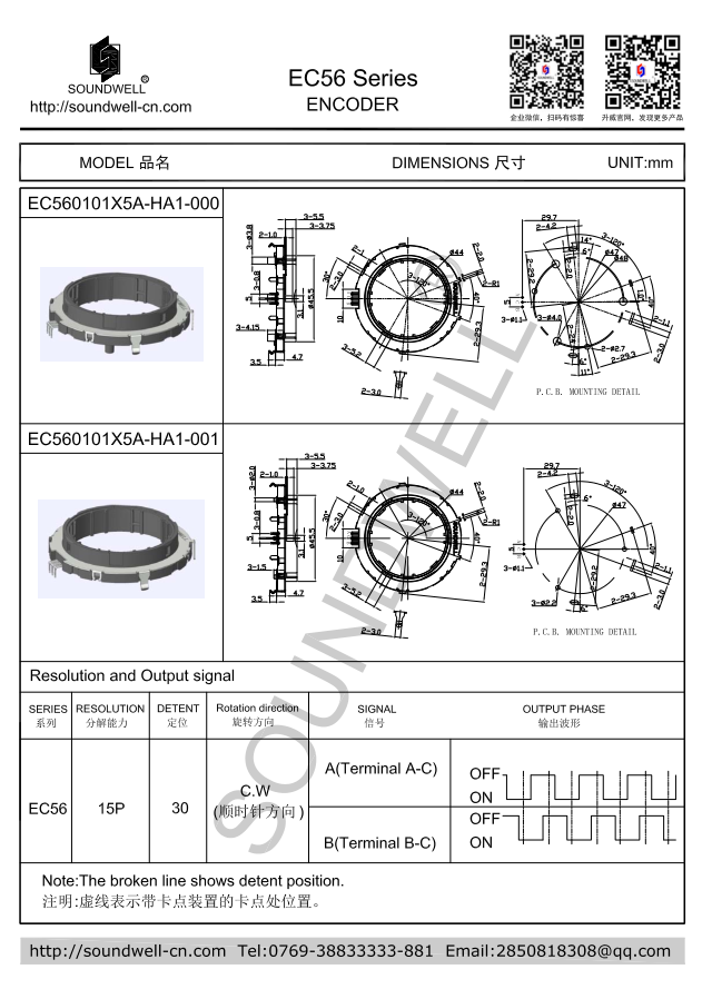 EC56中空旋轉(zhuǎn)編碼器規(guī)格書(shū)