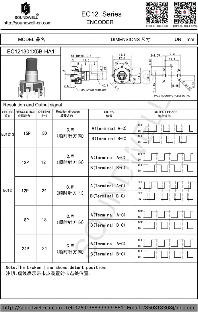 ec12增量型編碼器