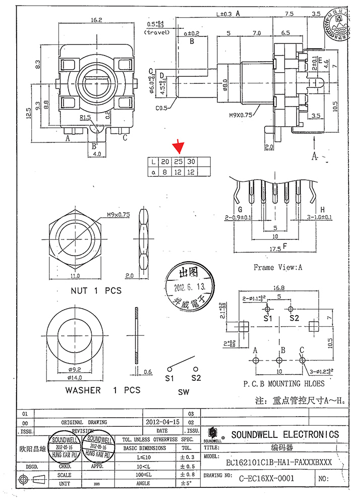 ec16編碼開關(guān)規(guī)格書